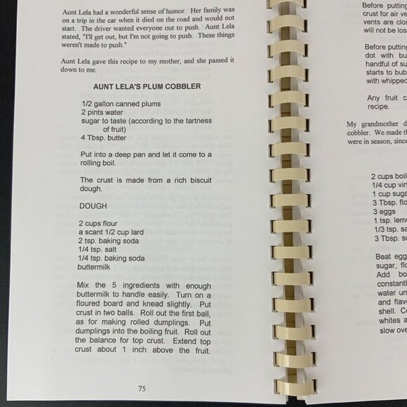 Recipes From Sweet Yesterday Cookbook Signed By Thelma Allen 1994 Spiral Bound - Picture 11 of 16